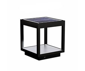 Beneito Faure Lanterna Visor Solar da Esterno IP65 - Lampada da Tavolo a Led in Alluminio a Energia Solare con Pannello Integrato 3.5W 120° flusso luminoso di 460 lumen (Nero)