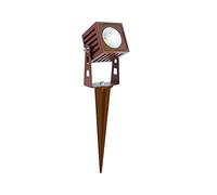 Beneito Faure Zas Quadrato Mini Proiettore a LED Regolabile da Terra per Esterno con Picchetto - Corten