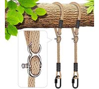 BeneLabel 2 corde per altalena, 100 cm, cinghia regolabile in poliestere con moschettone per sedia sospesa, albero trave per parco giochi, kit di sospensione, 453,6 kg/10 mm di diametro, tricot