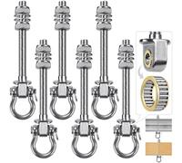 BeneLabel 6 cuscinetti per altalena, 175 mm, resistenti, ganci M10, viti a occhiello per sedia a sospensione, kit di staffe di montaggio per corda da yoga/cerchio aereo/sacco da boxe/sacco di sabbia