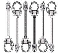 BeneLabel 6pezzi Appendere Bulloni 23,5 Centimetri Amaca Altalena Gancio Moschettone, Girevole in Acciaio Inox Kit di Montaggio per Parco Giochi Sedia Yoga Corda Punching Bag Sandbag, 1800lbs...