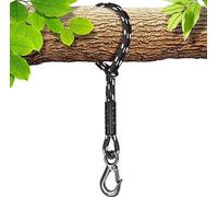 BeneLabel Corda per altalena per albero, capacità di 2000 libbre, cinghia per appendere l'amaca per appendere l'albero, gancio resistente, capacità 199.6 kg, per interni ed esterni, 1 pezzo, nero