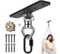 BeneLabel Cuscinetto per gancio oscillante, resistente, girevole a 360 gradi, kit per appendere il sacco da boxe con staffa di montaggio a parete per corda da yoga/cerchio aereo/kit di sospensione in