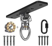 BeneLabel Gancio per altalena resistente, set di accessori per altalena con moschettone per interni ed esterni, kit per appendere altalena per portico, set per legno e cemento, con 4 viti per legno e