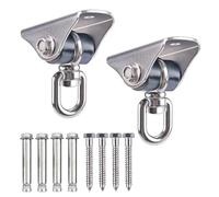 BeneLabel Legno/Cemento Soffitto Gancio 2 pz Amaca Altalena Appesa Vite Bullone 360° Girevole Silenzioso Boccola Set Hardware per Parco Giochi Esterno Sedia Yoga Corda Sacchi da Boxe, 1600 Libbre