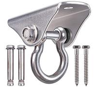 BeneLabel Legno/Cemento Soffitto Gancio Amaca Altalena Appesa Vite Bullone 180° Girevole Set Hardware per Interni Esterni Parco Giochi Sedia Yoga Corda Sacchi da Boxe, Gancio Soffitto, 600 Libbre