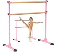 BeneLabel Sbarra da Balletto autoportante, Regolabile in Altezza 10, Barra da Ballo Resistente Imbottita in Schiuma con Cuscinetti in Gomma Antiscivolo, per Bambini e Adulti, per Allenamento a casa,