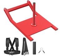 BeneLabel Slitta rossa per allenamento di forza e fitness, adatta per pesi da 2,5 cm e 5,1 cm, slitta per allenamento di velocità e calcio