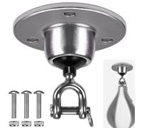 BeneLabel Speed Bag Girevole - in Acciaio Inox Speedbag Girevole con Rotazione a 360° - Girevole da Boxe per Sacco da Boxe - Facile da installare sul Sacco da Boxe da Appendere