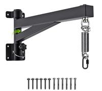 BeneLabel Staffa per sacco da boxe, supporto pieghevole da parete girevole a 360 gradi, gancio girevole silenzioso con molla M5, per casa, palestra, esercizi di boxe al chiuso e all'aperto, 61 cm