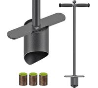 BeneLabel Strumento Manuale per l'irrigazione dell'erba con Manico Lungo a Spinta con Impugnatura in Gomma Morbida per piantare bulbi da Giardino per Scavare Buchi, piantare, Riparare Il Prato e