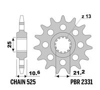 BENELLI BN 302 300 2015-2022 pignone PBR passo 525 14 Denti