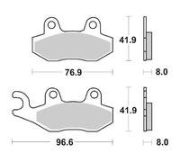SUZUKI AN Burgman 400 2006-2017 PASTIGLIE FRENO 611 HF