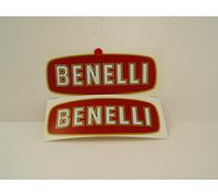 BENELLI COPPIA ADESIVI LOGHI ROSSO RED STICKERS
