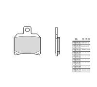 Benelli tnt 1130 Titanio - Kit Pastiglie Freni Posteriore - BREMBO - 38700006