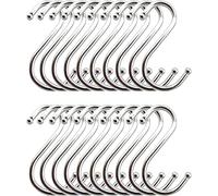 Beneshop Ganci a S in Acciaio Inox Appesi Ganci Attaccapanni Multifunzione Gancio per Bagno Camera da Letto Ufficio Ganci per Utensili Cucina, 20 Pezzi