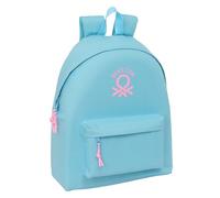 BENETTON BASICS CELESTE - Day Pack per bambini, zaino per bambini, qualità e massima resistenza, comodo e versatile, 33 x 15 x 42 cm