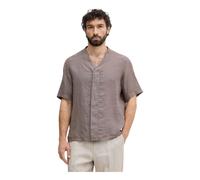 Benetton - Camicia in Puro Lino Vestibilità Regular - - Shirts - Uomo - Marrone - L