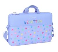BENETTON LILA - Zaino per laptop fino a 15,6", ideale per bambini di diverse età, comodo e versatile, qualità e resistenza, 40 x 4 x 27 cm, viola, M, Casual