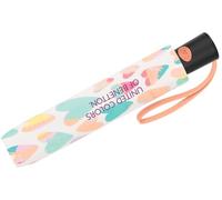 Benetton - Ombrello tascabile a pois automatici, Cuori multicolore, 95 cm