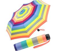 Benetton - Ombrello tascabile Super Mini Dots, Multistripe Fresh Salmon, 95 cm, Classico
