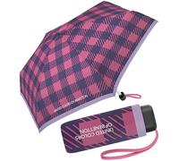 Benetton - Ombrello tascabile Ultra Mini Flat Dots, Checks Pink, 88 cm