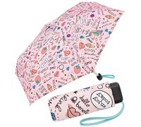 Benetton - Ombrello tascabile Ultra Mini Flat Dots, Da ragazza, 88 cm
