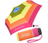 Benetton - Ombrello tascabile Ultra Mini Flat Dots, Rainbow Text - Rosa, 88 cm