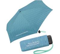 Benetton - Ombrello tascabile Ultra Mini Flat Dots, Wavy Stripes Riviera, 89 cm