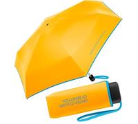 Benetton Ultra Mini Flat Solid - Ombrello tascabile, Giallo - Spectra yellow, 88 cm