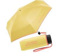 Benetton Ultra Mini Flat Solid - Ombrello tascabile, Goccia di limone, 88 cm