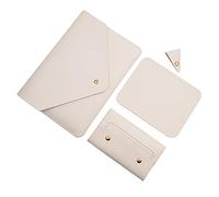 Benfan - Custodia per computer portatile da 13 pollici, compatibile con MacBook Air 13, MacBook Pro 13, Dell XPS 13, con piccola custodia, tappetino per mouse e organizer per cavi, bianco