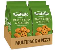 BenFatto Biscotti Fragranti con Nocciola Caramellata - Pasticceria Assortita, Confezione da 150g - Scatole Multiple da 4 o 8 Pezzi (4)