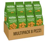 BenFatto Biscotti Fragranti con Nocciola Caramellata - Pasticceria Assortita, Confezione da 150g - Scatole Multiple da 4 o 8 Pezzi (8)