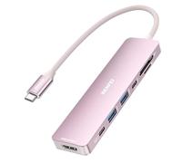 BENFEI 7-in-1 Hub USB C con HDMI 4K@60Hz, 2 USB-A, 1 USB-C dati, carica da 100W, lettore di schede SD/TF [cavo anti-groviglio in silicone] per MacBook Pro/Air, iPad Pro, iMac, iPhone 15 Pro/Pro Max