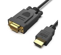 BENFEI, Adattatore da HDMI a VGA, cavo placcato oro da 4,5 m (maschio a maschio) per computer, desktop, laptop, PC, monitor, proiettore, HDTV, Chromebook, Raspberry Pi, Roku, Xbox e altro - Nero