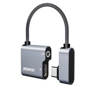 BENFEI Adattatore da USB C a jack audio con ricarica rapida da 60 W, USB-C a cuffie femmina da 3,5 mm compatibile con iPhone 15 Pro Max/15 Pro/15, Samsung Galaxy S24/S23/S22/S21 Ultra, iPad Pro, Pixel