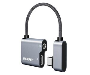 BENFEI Adattatore da USB C a jack audio con ricarica rapida da 60 W, USB-C a cuffie femmina da 3,5 mm compatibile con iPhone 15 Pro Max/15 Pro/15, Samsung Galaxy S24/S23/S22/S21 Ultra, iPad Pro, Pixel
