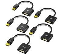 BENFEI Adattatore DisplayPort a DVI, 5 Confezioni da DP a DVI placcato in oro (maschio a femmina) compatibile per Lenovo, Dell, HP e altri marchi