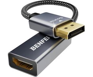 BENFEI Adattatore Displayport a HDMI 4K 5 Confezioni, Unidirezionale DisplayPort Computer a HDMI Monitor Convertitore per Lenovo Dell HP Asus [involucro in alluminio, intrecciato in nylon]