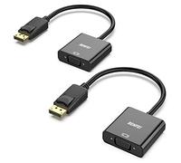 BENFEI Adattatore DisplayPort a VGA 2 Confezioni, Unidirezionale Convertitore DP Maschio a VGA Femmina 1080P per Lenovo Dell HP Asus