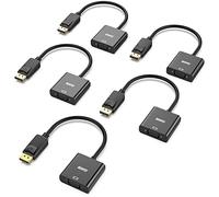 BENFEI Adattatore Displayport a VGA 5 Confezioni, Unidirezionale DisplayPort Computer a VGA Monitor 1080P, DP (Display Port) maschio a VGA femmina Convertitore per Lenovo Dell HP Asus