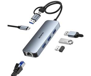 BENFEI Adattatore USB C Ethernet, Hub Con 3 Porte USB 3.0 e 1 Porta LAN RJ45 1000M Gigabit per MacBook Pro/Air 2023 iPad Pro iMac S23 Surface Book 3