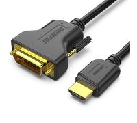 BENFEI Cavo da HDMI a DVI 0,9 m, Bi direzionale DVI-D 24+1 a HDMI adattatore ad alta velocità Supporto 1080P Full HD Compatibile per Raspberry Pi, Roku, Xbox One, PS4 PS3, scheda grafica
