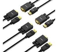 BENFEI Cavo DisplayPort a VGA 1,8M 5 Confezioni, Unidirezionale DP DisplayPort Computer a VGA Monitor 1080P maschio a maschio placcato in oro per Lenovo Dell HP ASUS e altri marchi