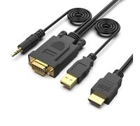 BENFEI Cavo hdmi a vga con audio 0,9 m, Per computer,desktop,laptop,PC,monitor,proiettore,HDTV,Chromebook,Raspberry Pi,Xbox ect.