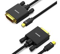 BENFEI Cavo Mini DisplayPort a DVI 1,8 m, 2 Confezioni cavo Mini DisplayPort a DVI (compatibile Thunderbolt 2) con MacBook Air/Pro, Surface Pro/Dock, monitor, proiettore