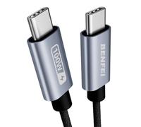 BENFEI Cavo silicone USB C PD 100W 2M [Guscio in alluminio, design intrecciato, antigroviglio], Cavo USB Type C Ricarica Rapida per iPhone 15/15Pro/15Plus/15ProMax MacBook Pro/iPad Pro 2023 Galaxy S23
