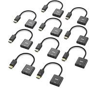 BENFEI DisplayPort a VGA 10 Confezioni, adattatore da DP a VGA placcato in oro (maschio a femmina) compatibile per Lenovo, Dell, HP, ASUS