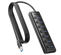 BENFEI Hub USB 3.0 a 7 porte splitter USB portatile ultrasottile con cavo da 1 m